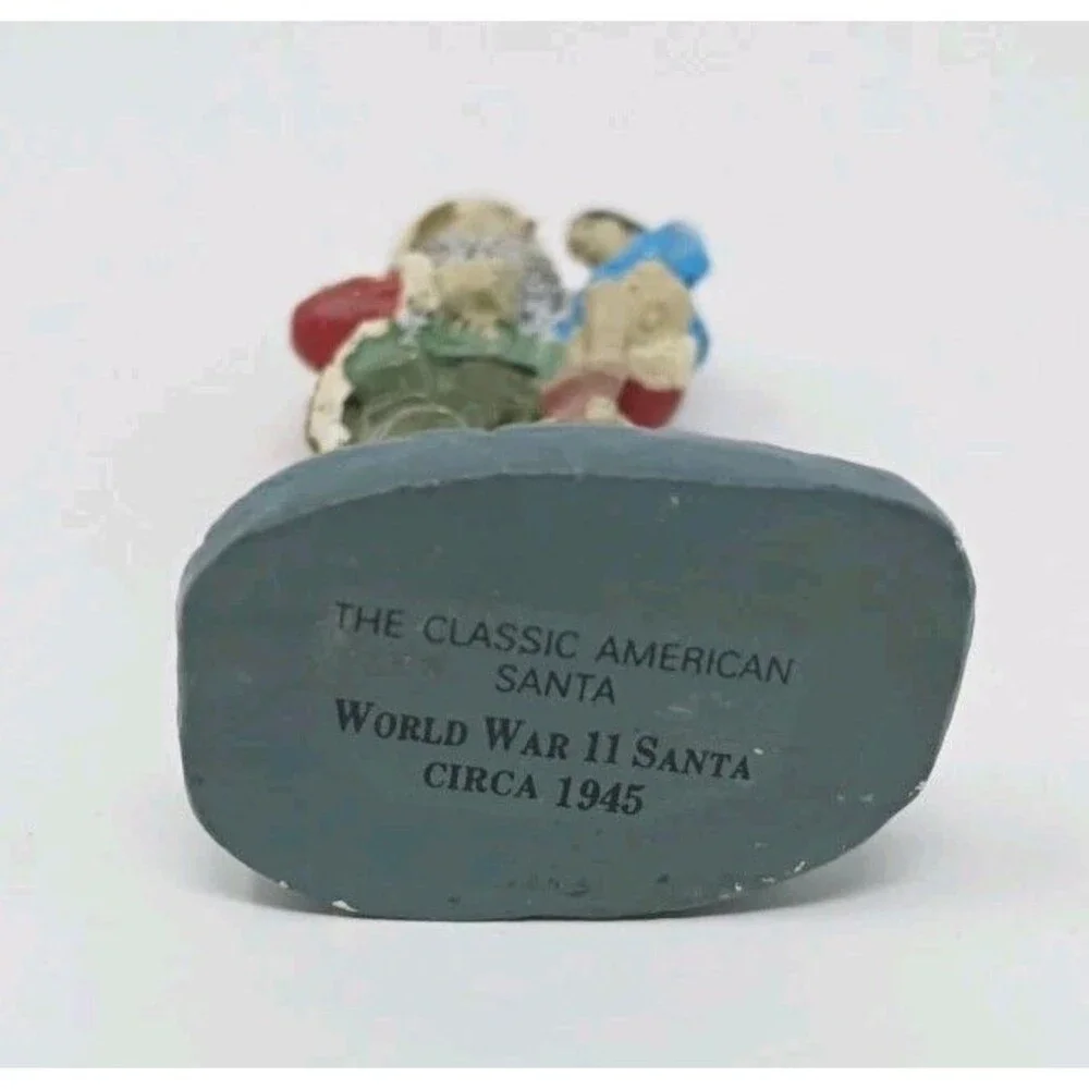 The Classic American Santa World War II Santa Circa 1945 Painted Pewter Figurine